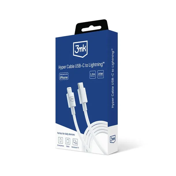 kabel-3mk-hyper-cable-usb-c-lightning-20w-1-2m-bialy-stan-nowy-kolor-bialy