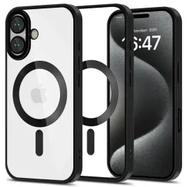 etui-tech-protect-magflex-magsafe-na-iphone-16-przezroczyste-z-czarna-ram
