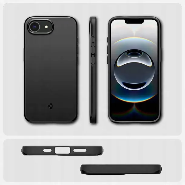 spigen-thin-fit-magsafe-etui-do-apple-iphone-16e-czarne-zalaczone-wyposazenie-szmatka-do-czyszczenia