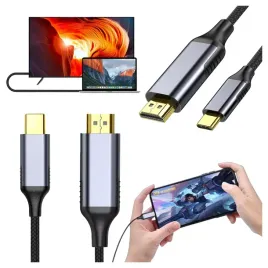 kabel-usb-c-do-hdmi-alogy-przejsciowka-hub-adapter-4k-60hz-200cm-2m-czarny