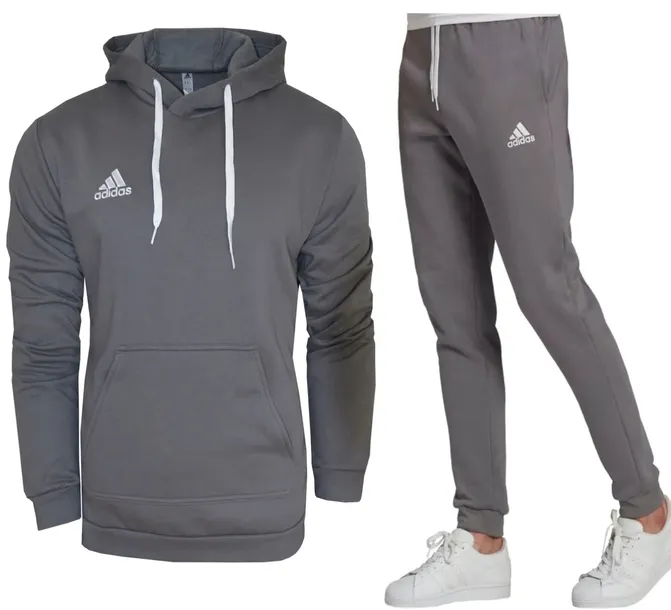 Adidas dres męski komplet dresowy spodnie bluza bawełna roz. S