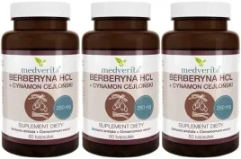 3-x-medverita-berberyna-hcl-98percent-250mg-cynamon-60kaps-cukrzyca-odchudzanie