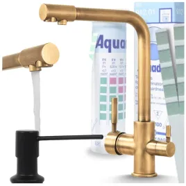 dozownik-z-bateria-kuchenna-mosiadz-do-filtra-trojdrozna-obrotowa-wylewka