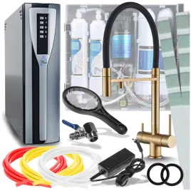 system-filtrowania-wody-nanofiltr-bateria-srebrna-trojdrozna-kran-do-kuchni