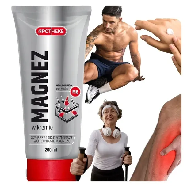 Masc ROZLUŹNIAJĄCY skurcze Nóg Łydek Mięśni Preparat Żel Magnezowy 200ml