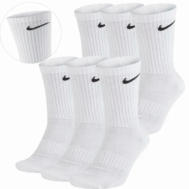 NIKE ORYGINALNE SKARPETY SKARPETKI WYSOKIE 38-42 6 PAK BIAŁE