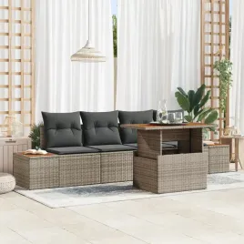 vidaxl-5-czesciowy-zestaw-sof-ogrodowych-z-poduszkami-szary-rattan-pe