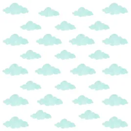 naklejki-dla-dzieci-turkusowe-chmurki-pastelowe-chmury-styl-boho-zestaw