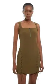 karen-millen-khaki-sukienka-mini-z-wiazaniem-i-zamkiem-dla-niskich-38-b1f