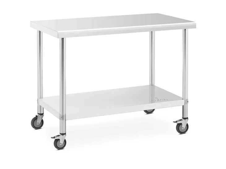 STÓŁ GASTRONOMICZNY ROBOCZY Royal Catering 120x60 cm z Półką na Kółkach