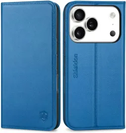 shieldon-naturalne-etui-skorzane-do-iphone-17-pro-max-z-klapka-niebieski