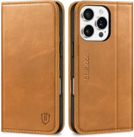 shieldon-naturalne-etui-skorzane-do-iphone-16-pro-max-z-klapka-jasny-braz