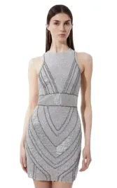 karen-millen-petite-srebrna-sukienka-mini-koktajlowa-40-b1f