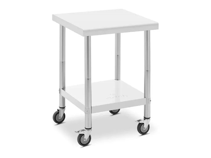 STÓŁ GASTRONOMICZNY ROBOCZY Royal Catering 60x60 cm z Półką na Kółkach
