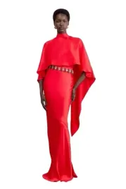 karen-millen-czerwona-sukienka-maxi-ze-stojka-38-b1g