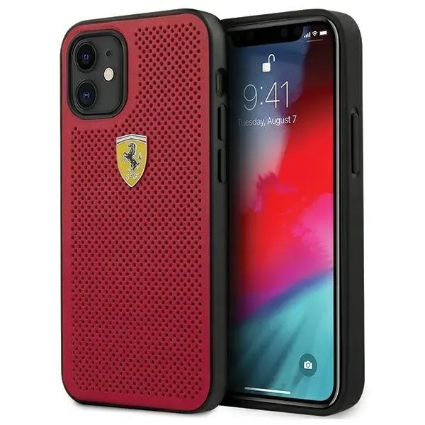 etui-hardcase-ferrari-on-track-perforated-czerwone-do-iphone-12-mini-stan-nowy