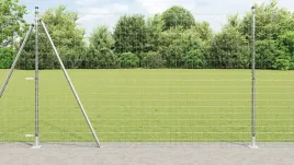 vidaxl-ogrodzenie-euro-z-7-flanszowymi-slupkami-1-4x10-m-stal-ocynkowana