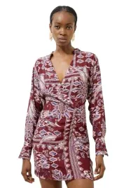 karen-millen-tall-sukienka-mini-bordowa-z-dlugim-rekawkiem-34-b1f