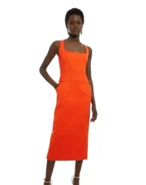 karen-millen-pomaranczowa-sukienka-prosta-38-b1f