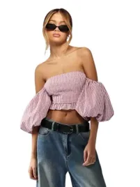 missguided-krotka-bluzka-hiszpanka-w-krate-z-balonowym-rekawem-s-1ef