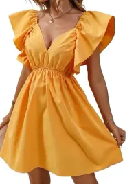 shein-sukienka-pomaranczowa-z-wiazaniem-40-42-lho