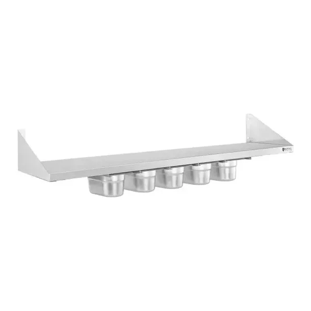 PÓŁKA WISZĄCA Royal Catering 90x30 cm Nierdzewna 5x GN 1/9 Gastronomiczna