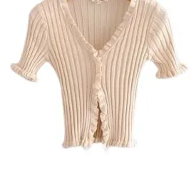shein-t-shirt-w-prazki-bezowy-damski-casual-m-v3e