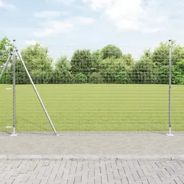 vidaxl-ogrodzenie-euro-z-7-slupkami-z-flanszami-1-5x10-m-stal-ocynkowana