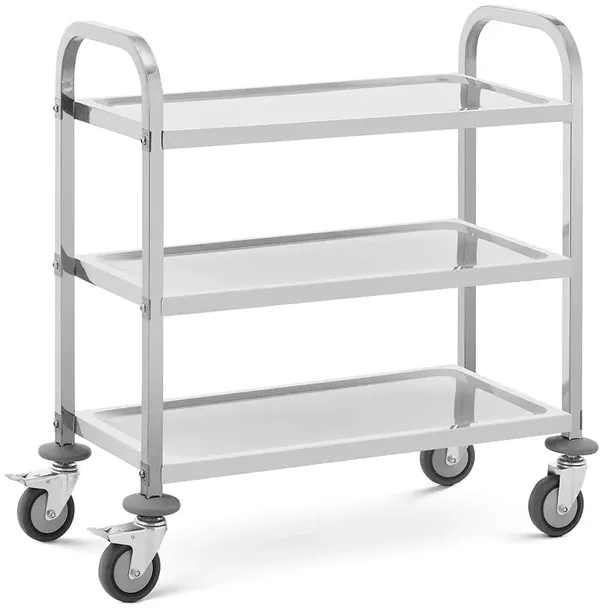 WÓZEK KELNERSKI Royal Catering 3 Półki Stalowy Transportowy 81 kg