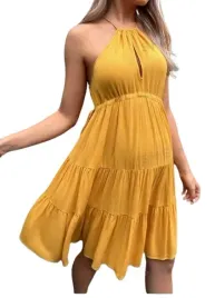 shein-sukienka-ciazowa-trapezowa-zolta-46-lbn