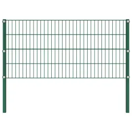 vidaxl-panel-ogrodzeniowy-ze-slupkami-zelazny-17-x-08-m-zielony