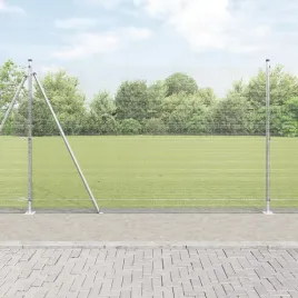 vidaxl-ogrodzenie-z-7-slupkami-z-flanszami-1-5x10-m-ze-stali-ocynkowanej