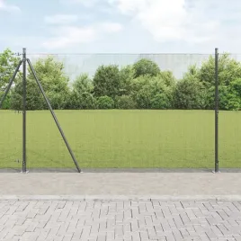 vidaxl-ogrodzenie-spawane-z-7-slupkami-z-kolnierzem-szary-1-4x10-m-stal