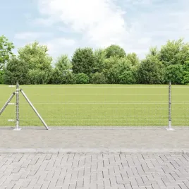 vidaxl-ogrodzenie-euro-z-13-slupkami-z-flanszami-0-4x50-m-stal-ocynkowana