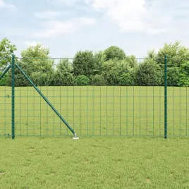 vidaxl-ogrodzenie-euro-z-13-slupkami-1x25-m-ocynkowana-stal-zielone