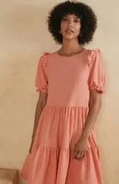 oasis-sukienka-pomaranczowa-falbana-casual-xs-yfy