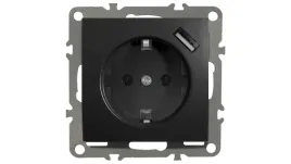 quadra-gniazdo-schuko-usb-czarne-matowe