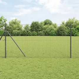 vidaxl-slupki-ogrodzeniowe-13-szt-szare-o32-mm-150-cm-stal-ocynkowana