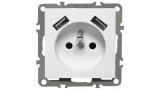 quadra-gniazdo-z-u-2x-usb-2-1a-biale