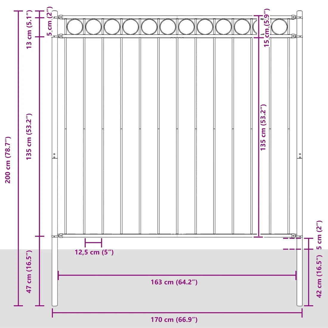 plot-ogrodowy-vidaxl-bialy-17x15-m-stal-stan-nowy