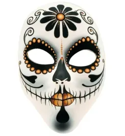 maska-los-muertos-czarno-brazowe-wzory-akcesoria-karnawal-halloween