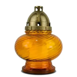znicz-kula-duza-brazowy-27-cm-duzy-znicz-szklany-z-wkladem-wymiennym