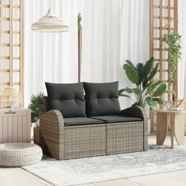 vidaxl-sofa-ogrodowa-2-osobowa-z-poduszkami-szary-polirattan