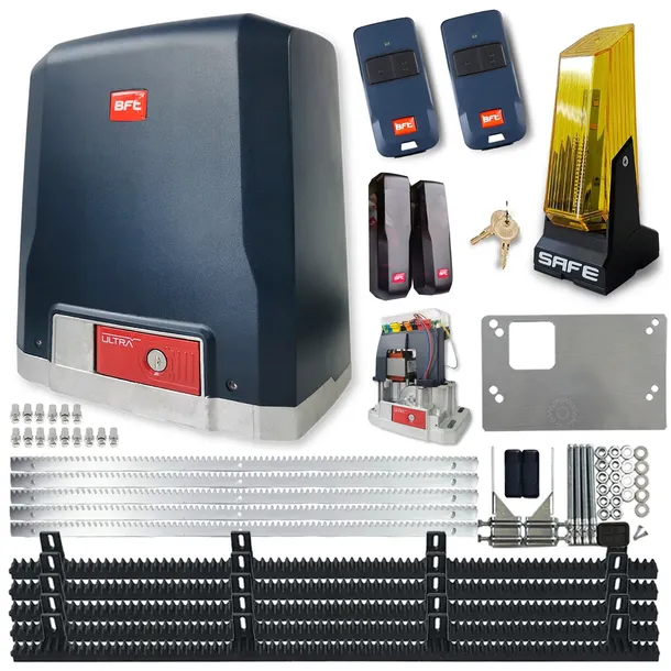ZESTAW NAPĘD BRAMY przesuwnej BFT DEIMOS ULTRA B600 kg automat pilot lampa