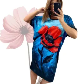 kwiaty-sukienka-dresowa-tuba-stylowa-bawelna-plus-size-mak-54-56-7xl-8xl