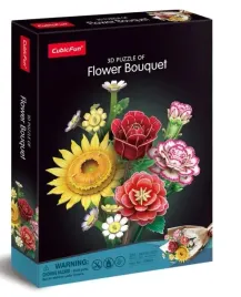 puzzle-3d-duzy-bukiet-roznych-kwiatow-roza-cubic-fun-285-elementow-p867h