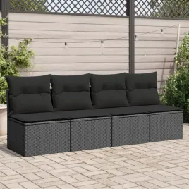 vidaxl-sofa-ogrodowa-z-poduszkami-4-osobowa-czarna-polirattan