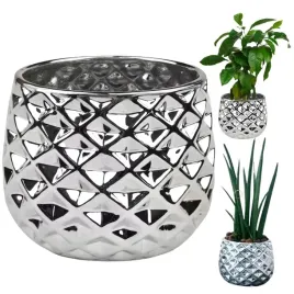 doniczka-donica-oslonka-ceramiczna-glamour-ananas-3d-kula-14cm-srebrna