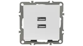 quadra-gniazdo-2x-usb-2-1a-biale