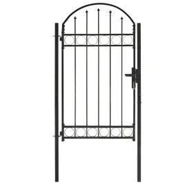 vidaxl-furtka-ogrodzeniowa-zaokraglona-100x175-cm-czarna